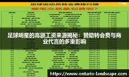 足球明星的高额工资来源揭秘：赞助转会费与商业代言的多重影响